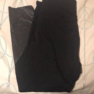 Zyia “Girls Night Out” Black Pocket Luxe Hi-Rise 7/8 24" Leggings EUC Size 14-16